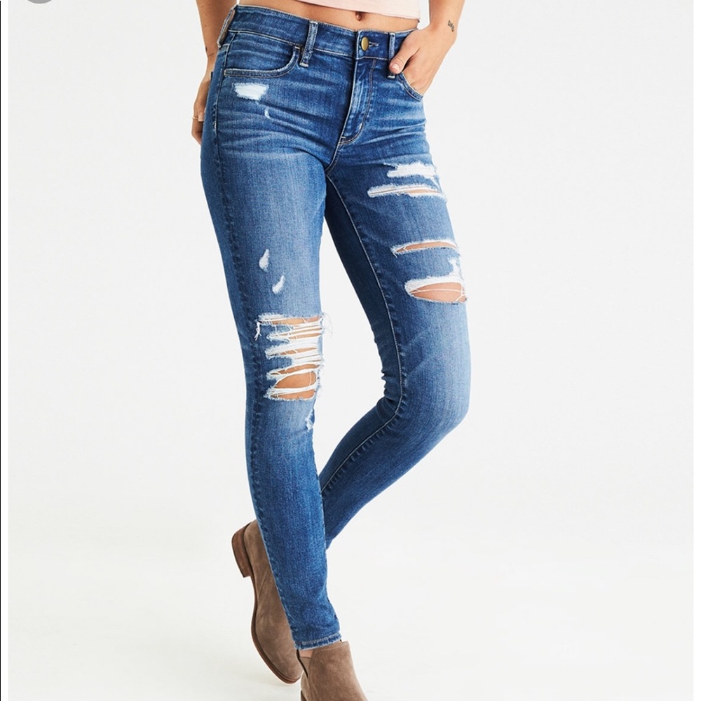 American eagle ripped jeans